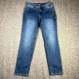 NYDJ Women’s Medium Wash Stretch Tummy Tuck Mid Rise Alina Legging Jeans 4P